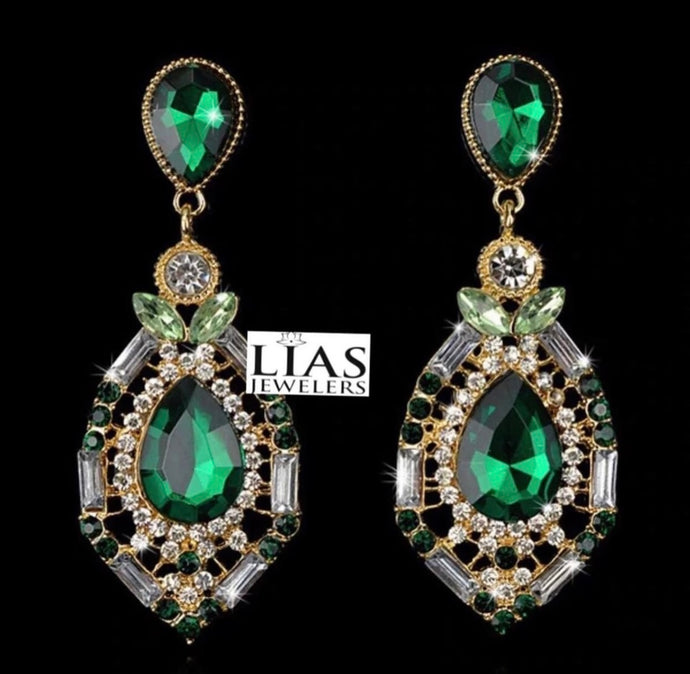 Green Dangling Earrings