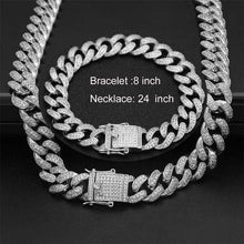 Men's Cuban Diamond Necklace and Bracelet set