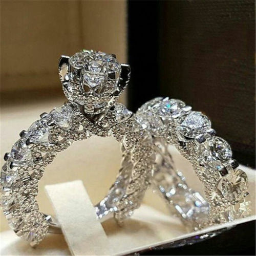 Elegant Eternity Wedding Ring Set